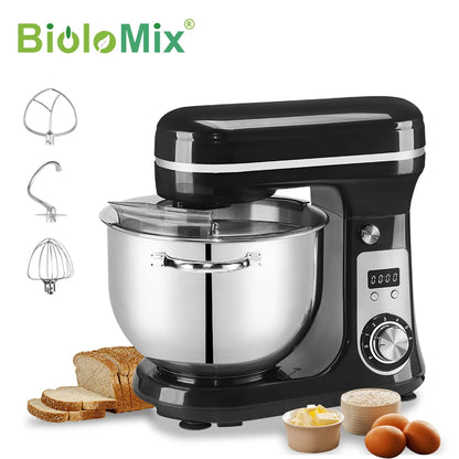 Food Stand Mixer, Blender, Quiet Motor, Cream Egg Whisk, Whip Dough Kneader, 6-Speed,