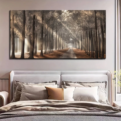 Mountain night canvas painting, natural scenery, 1.5 inch thick solid wood pine frame
