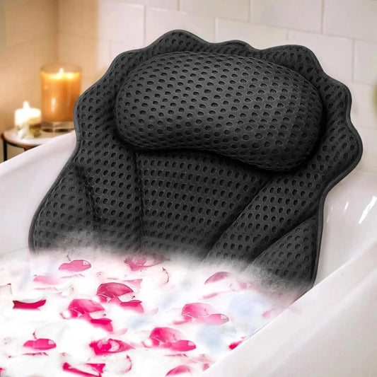 Ergonomic Bath Pillow with Head and Back Support,