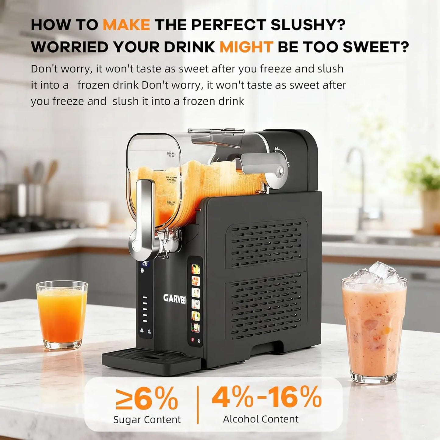 Slushie Machine for Home No Ice Needed, with LED Display