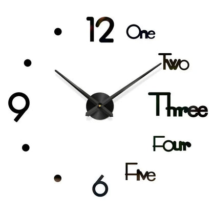 Large 3D Wall Clock Luminous Classic Wall Clocks DIY Digital Clock Wall Watches Stickers Silent Clock for Home Living Room Table