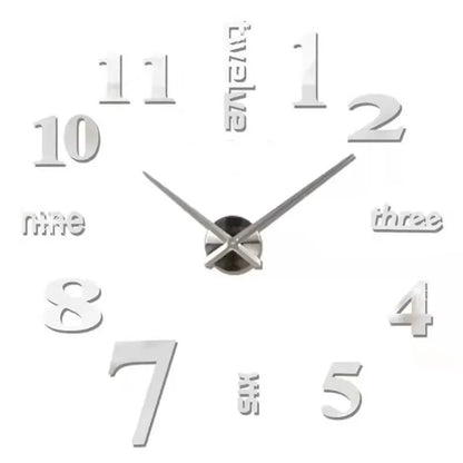 Large 3D Wall Clock Luminous Classic Wall Clocks DIY Digital Clock Wall Watches Stickers Silent Clock for Home Living Room Table