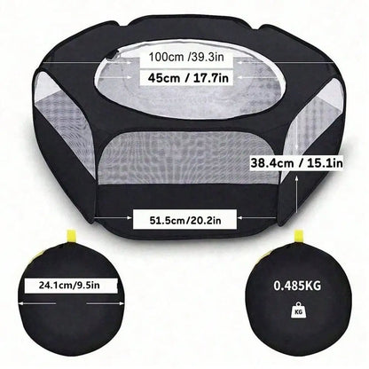 Foldable Pet Playpen Indoor Outdoor & Portable Exercise Play Fence