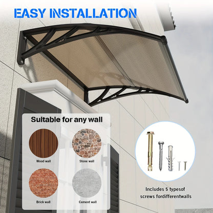 Awning Canopy for Door Window ,Outdoor canopy Easy Install