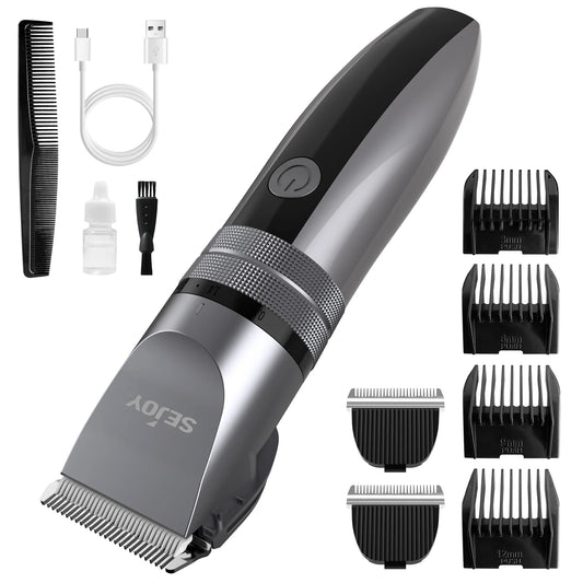 Pet Hair Clipper Kit - 2 Power Modes Quiet & Strong, Cordless Clippers for Grooming