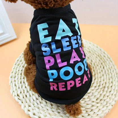 1 Pcs Dog T-Shirt for Pet Printed Cute Breathable Stretchy Costumes