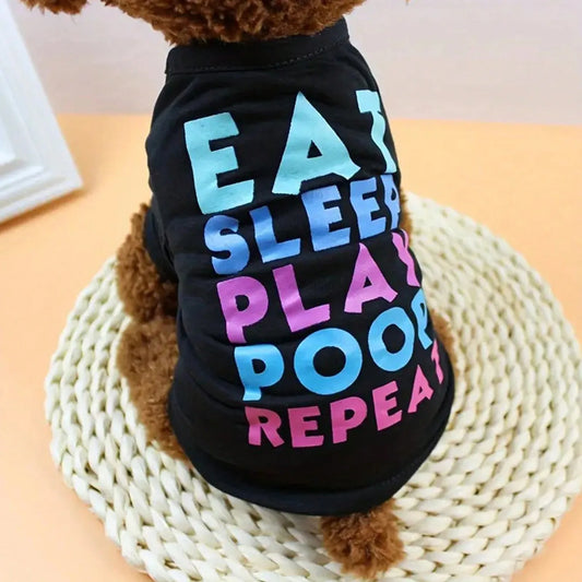 1 Pcs Dog T-Shirt for Pet Printed Cute Breathable Stretchy Costumes