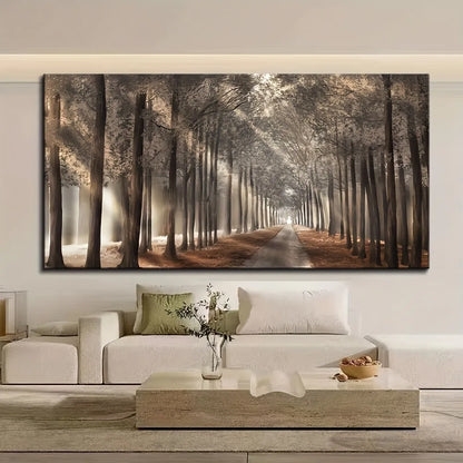 Mountain night canvas painting, natural scenery, 1.5 inch thick solid wood pine frame