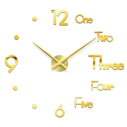 Large 3D Wall Clock Luminous Classic Wall Clocks DIY Digital Clock Wall Watches Stickers Silent Clock for Home Living Room Table