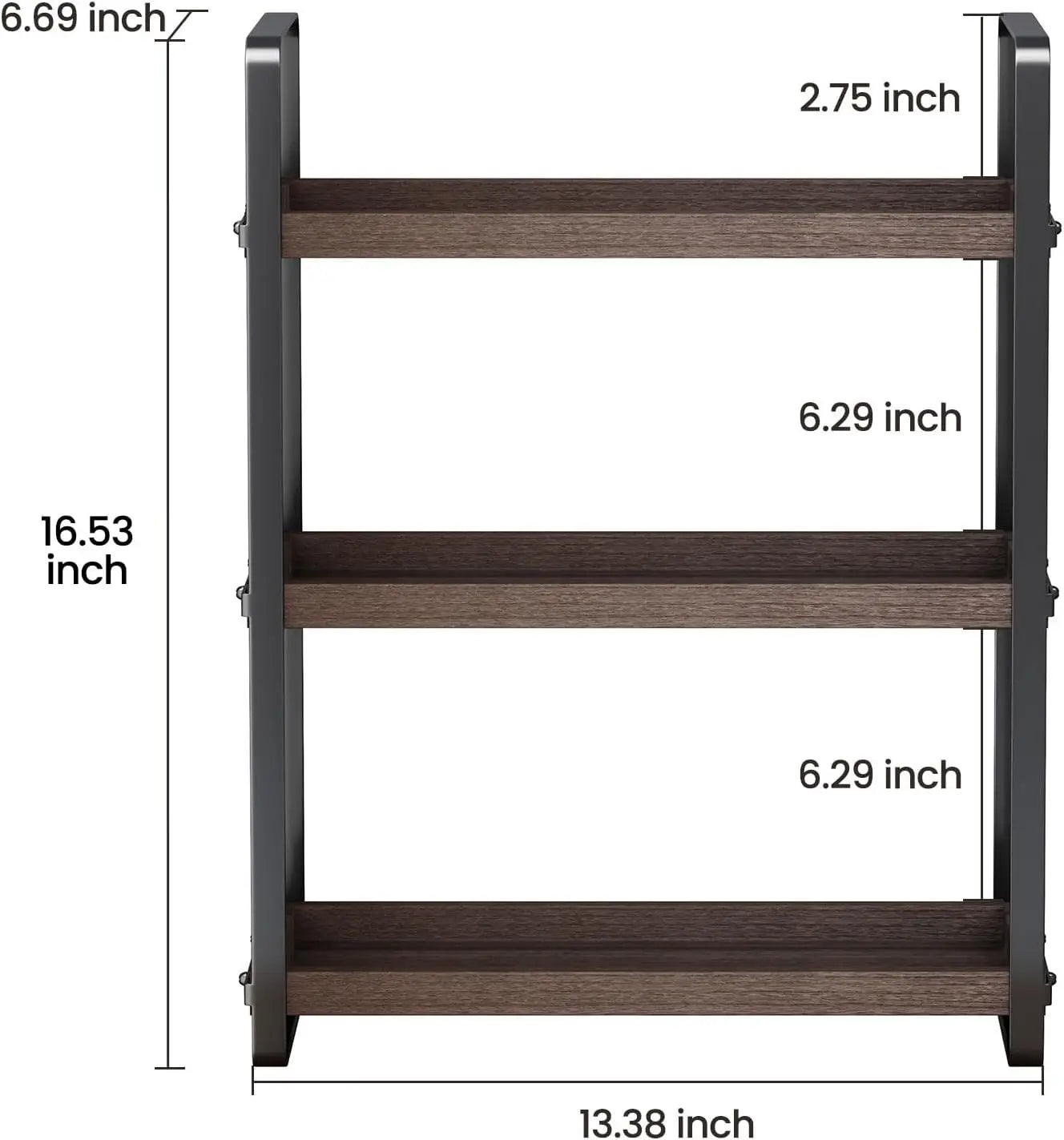 Brown 3-Tier Bathroom Counter Organizer, Makeup Shelf & Sink Caddy
