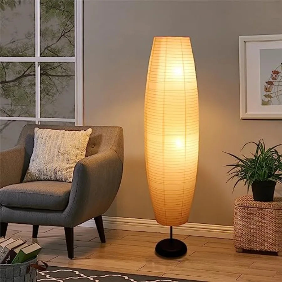 Paper Floor Lamp - Rice Paper Lantern Floor lamp Modern Large Floor Lamp for Bedroom, Living Room, Soft Light Lamp