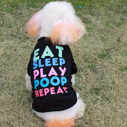 1 Pcs Dog T-Shirt for Pet Printed Cute Breathable Stretchy Costumes