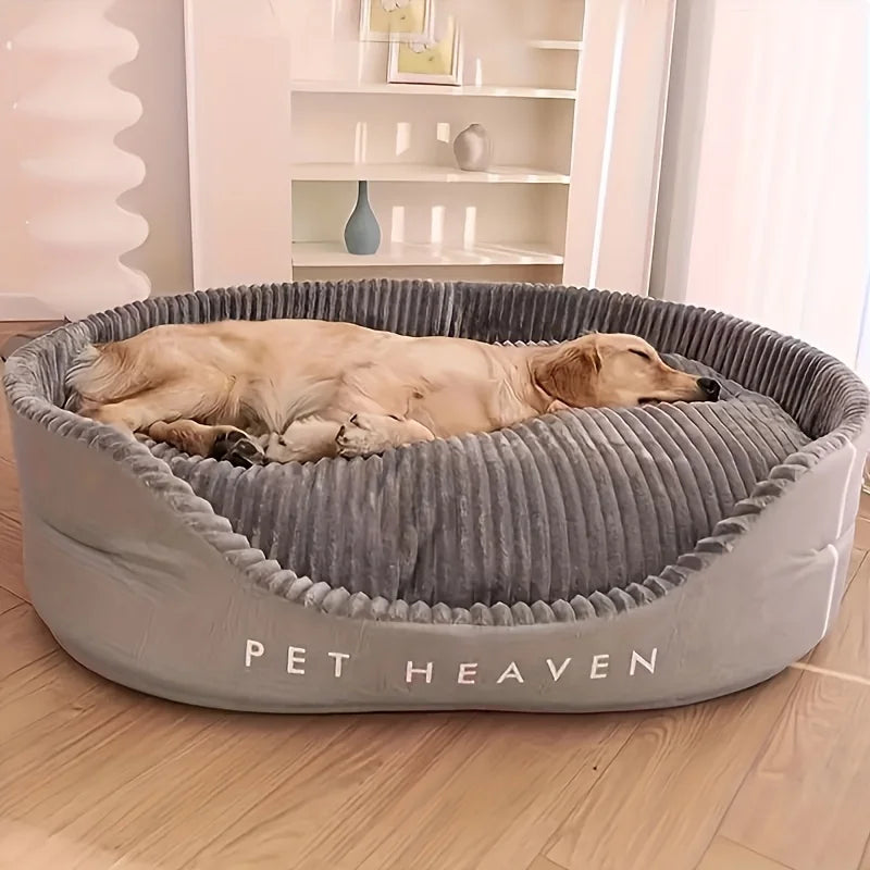 A super sized pet bed that is soft, dirt resistant, non slip, comfortable,