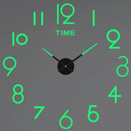 Large 3D Wall Clock Luminous Classic Wall Clocks DIY Digital Clock Wall Watches Stickers Silent Clock for Home Living Room Table