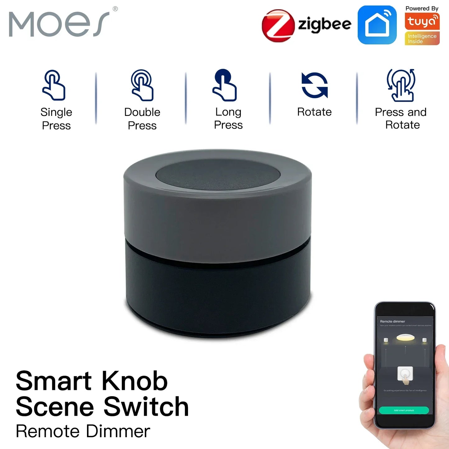 Smart Knob Switch Wireless Scene Switch Button Controller