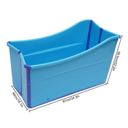 Freestanding Large Foldable Bath Tub Bathtub  W/ DrainPipe Capacity