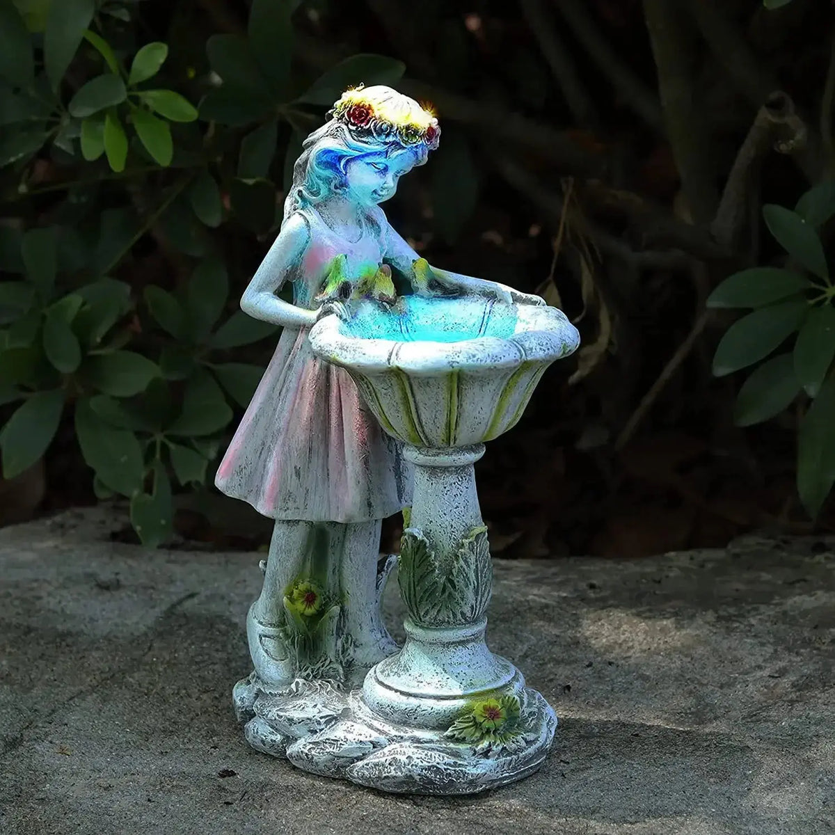 14 Inch Outdoor Garden Dwarf Statue-resin Gnome Statue Lighting Wizard Solar Led Light