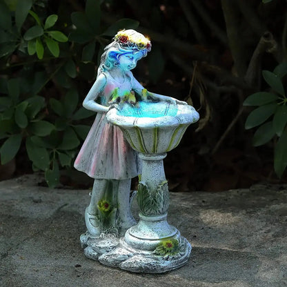 14 Inch Outdoor Garden Dwarf Statue-resin Gnome Statue Lighting Wizard Solar Led Light