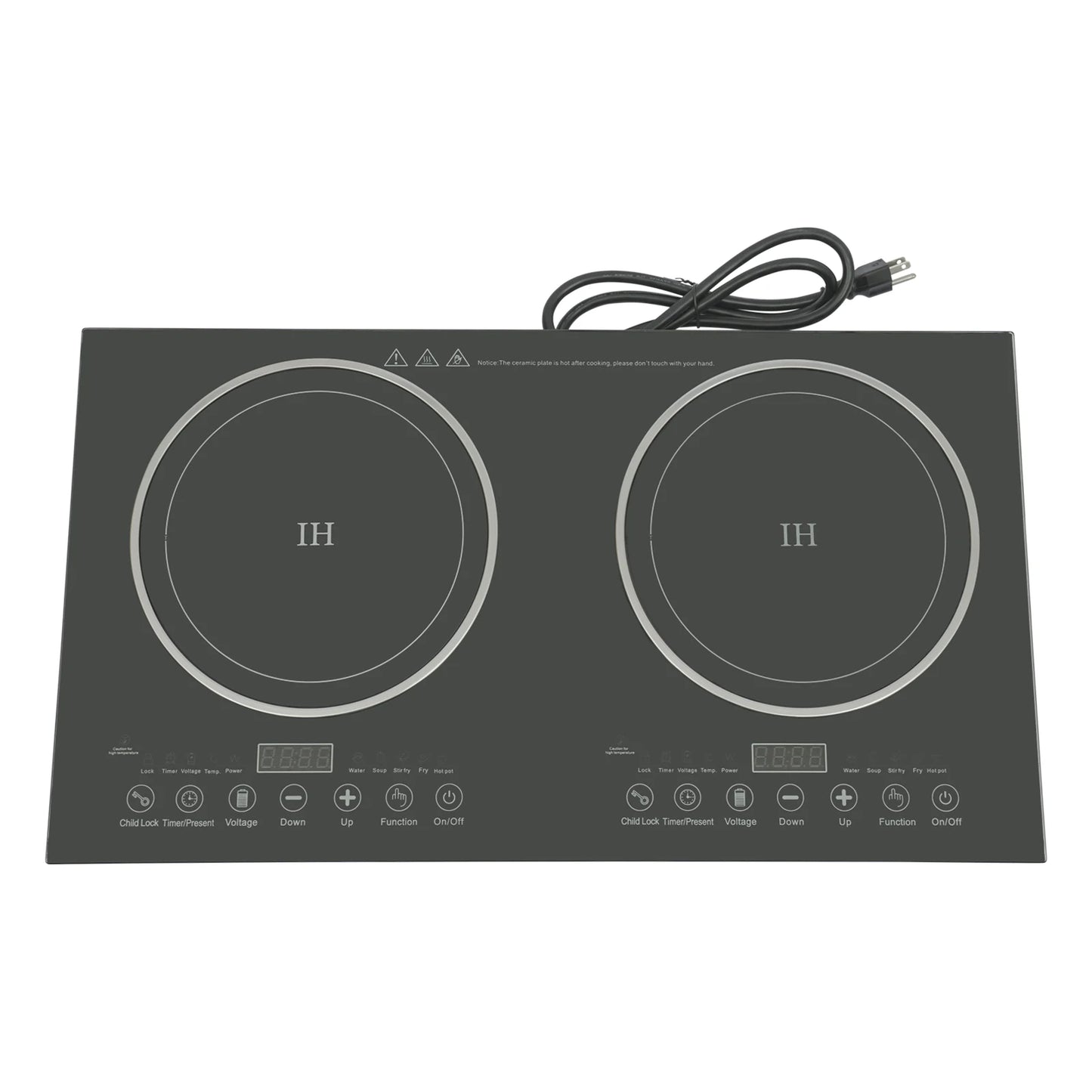 Induction Cooktop, Double Head Design w/ Intelligent Control f