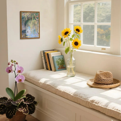 Impressionist Floral Bridge Canvas Wall Art,