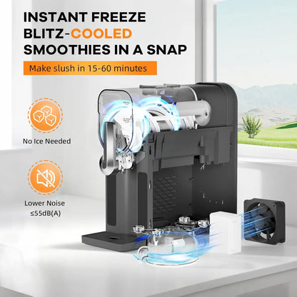 Slushie Machine for Home No Ice Needed, with LED Display