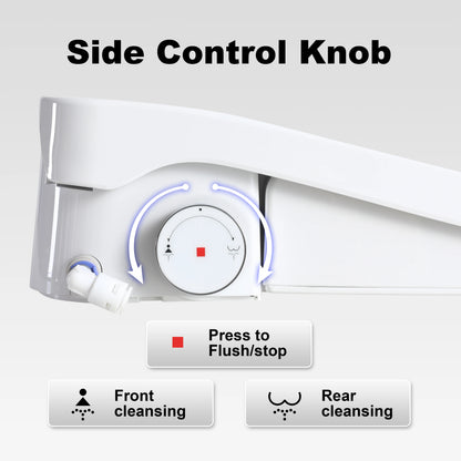 V-Shape Bidet Toilet Seat Smart Home Auto Open/Close with Side Knob Heated Seat