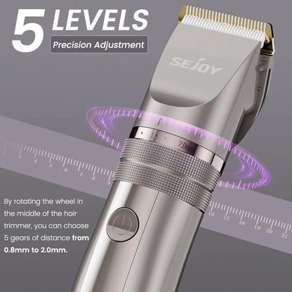 Pet Hair Clipper Kit - 2 Power Modes Quiet & Strong, Cordless Clippers for Grooming