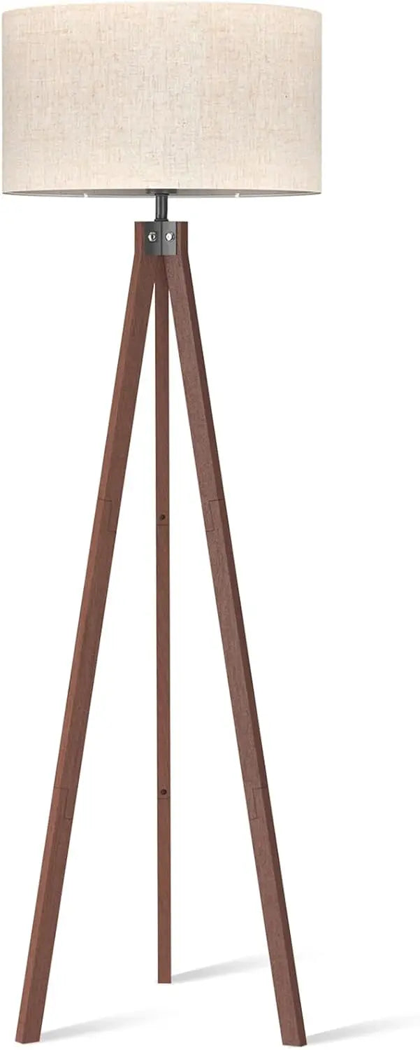 Mid Century Modern Wood Tripod Floor Lamp, Perfect for MSM Decor!