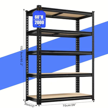 72"/60"H Garage Shelving Storage Shelves，2000LBS Capacity