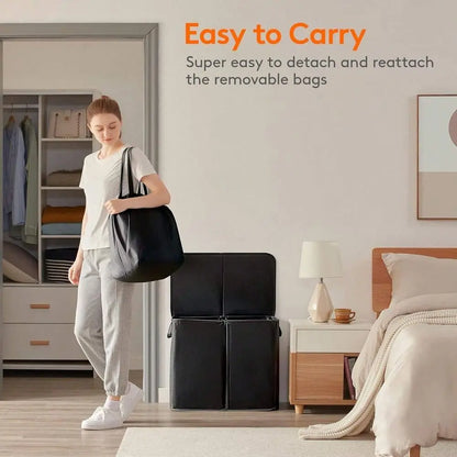 Laundry Baskets Organization Storage with Removable Laundry Bags