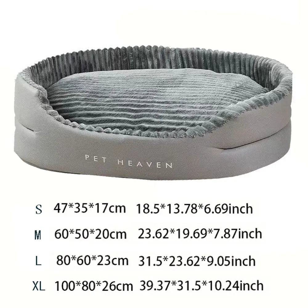 A super sized pet bed that is soft, dirt resistant, non slip, comfortable,