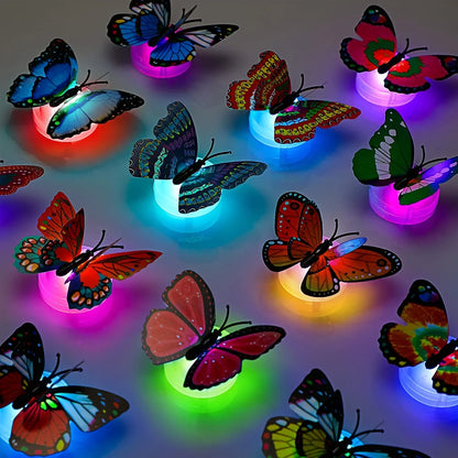 10pcs 3D LED Butterfly Decoration Night Light for Garden Backyard Lawn