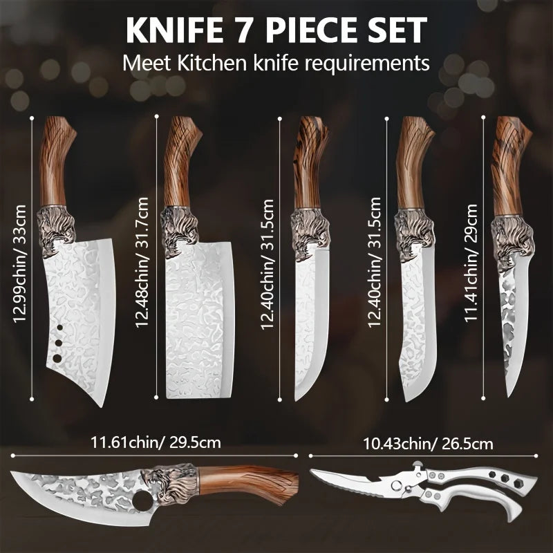 Multifunctional Kitchen Knife Set,  7-Piece Kitchen Knife Combination