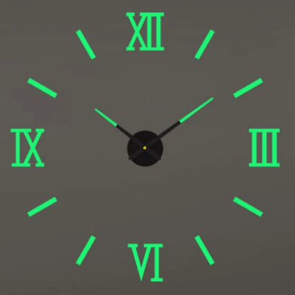 Large 3D Wall Clock Luminous Classic Wall Clocks DIY Digital Clock Wall Watches Stickers Silent Clock for Home Living Room Table