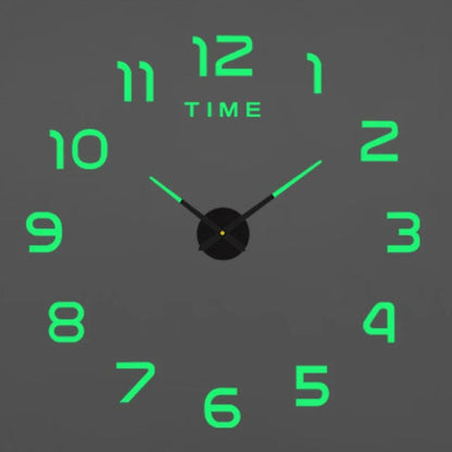 Large 3D Wall Clock Luminous Classic Wall Clocks DIY Digital Clock Wall Watches Stickers Silent Clock for Home Living Room Table