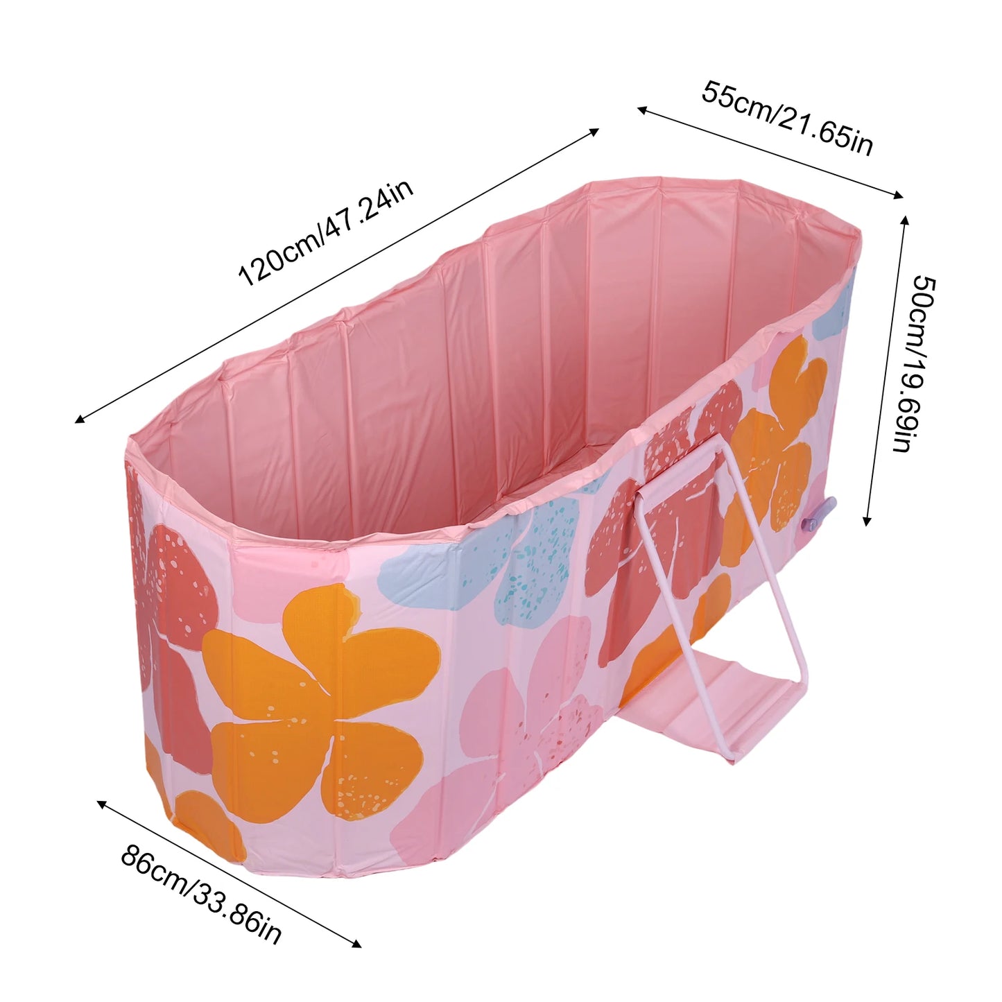 47 Inch Ice Plunge Tub 5-Layer Insulated Liner Foldable Bathtub