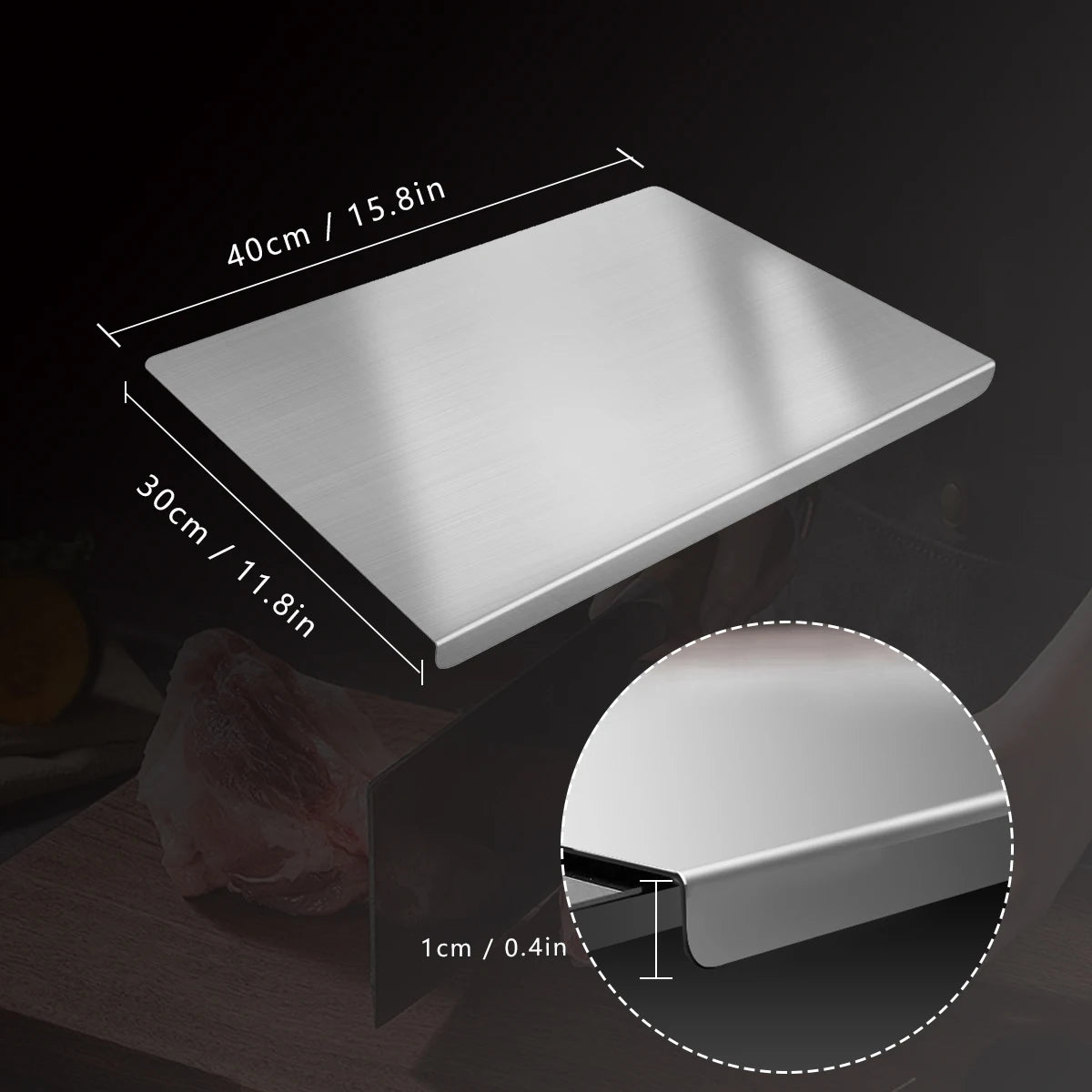 304 Stainless Steel Cutting Board , Waterproof