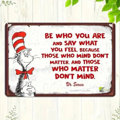 Dr. Seuss Vintage Metal Sign 8x12 Inch, for Home Bar Cafe