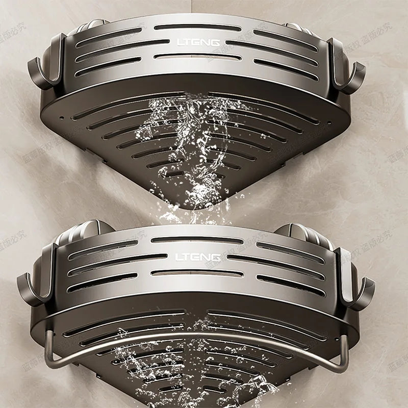 Shower Wall Storage Basket,Suction Mount No Drilling,