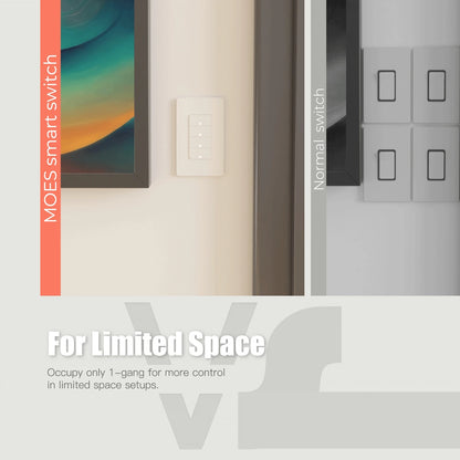 Wi-Fi Smart Light Switch , Push Button Wall Switch