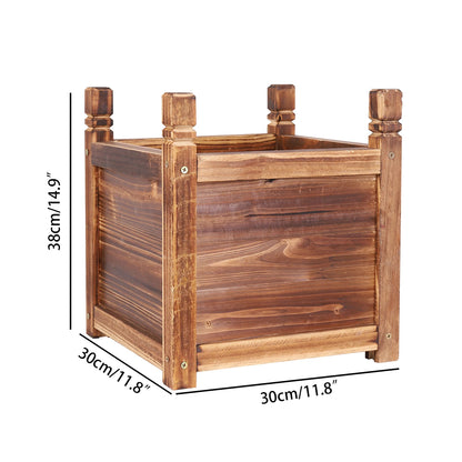 Wooden Raised Flower Bed Indoor Outdoor  Planter Pot Garden  Flower Display