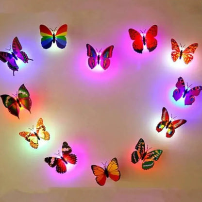 10pcs 3D LED Butterfly Decoration Night Light for Garden Backyard Lawn