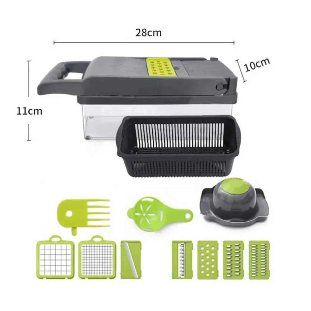 Multifunctional Vegetable Chopper 14/16 in 1 Food Slicer Dicer Grater with Handle