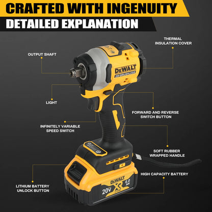 DEWALT DCF850 20V MAX Brushless Impact Driver 205NM 3-Speed
