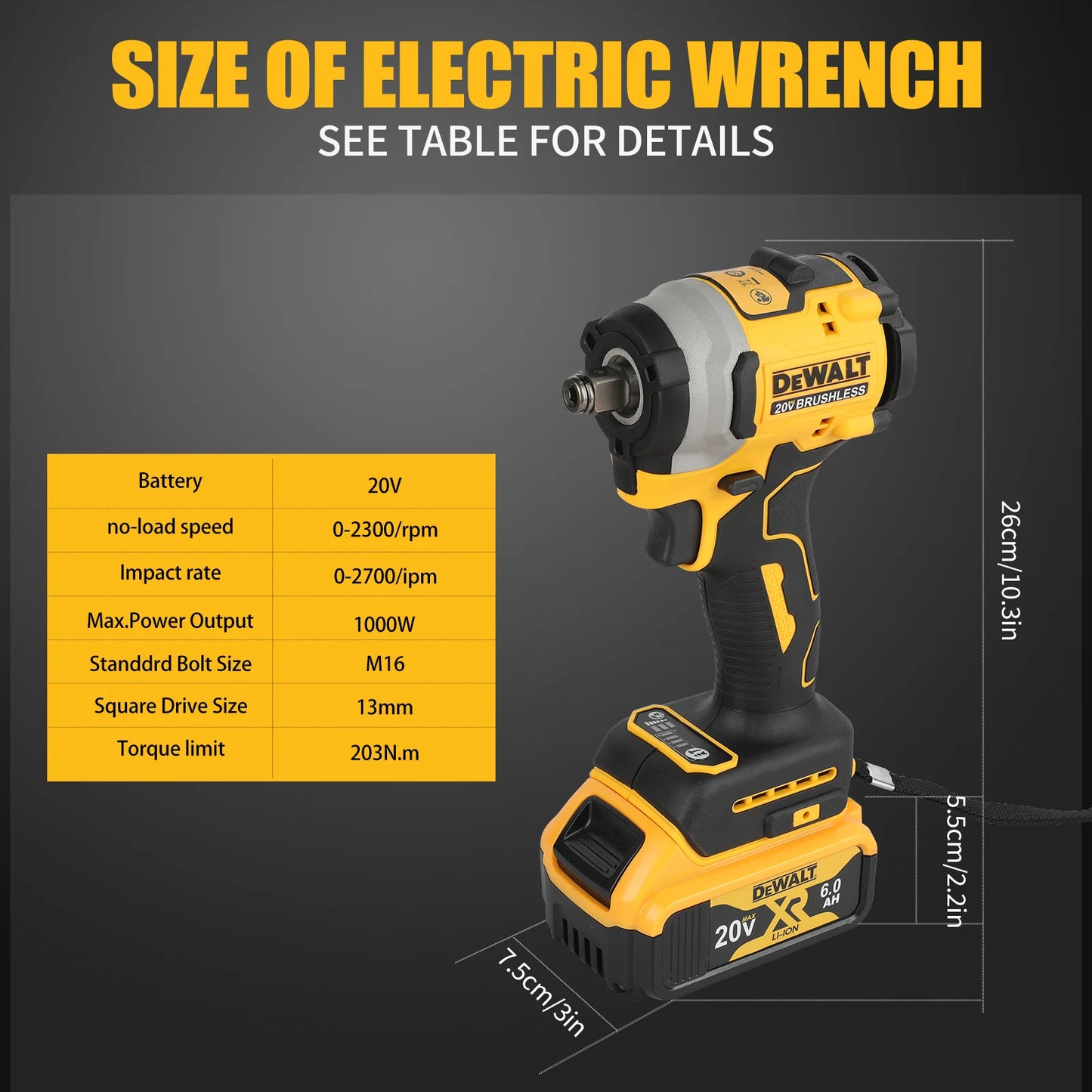 DEWALT DCF850 20V MAX Brushless Impact Driver 205NM 3-Speed