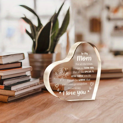 Mother's Day Gift Sign Heart Shaped Plaque