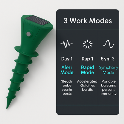 Solar Powered Mole Repellent for Outdoor Gardens and Yards
