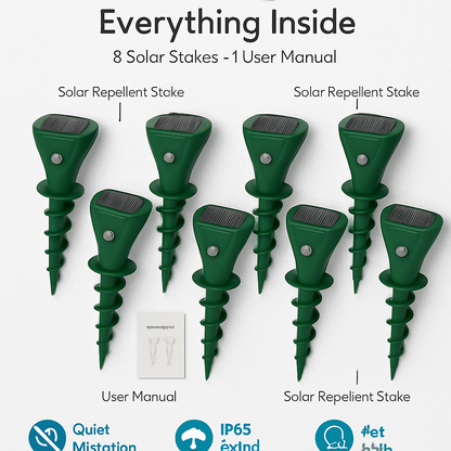 Solar Powered Mole Repellent for Outdoor Gardens and Yards