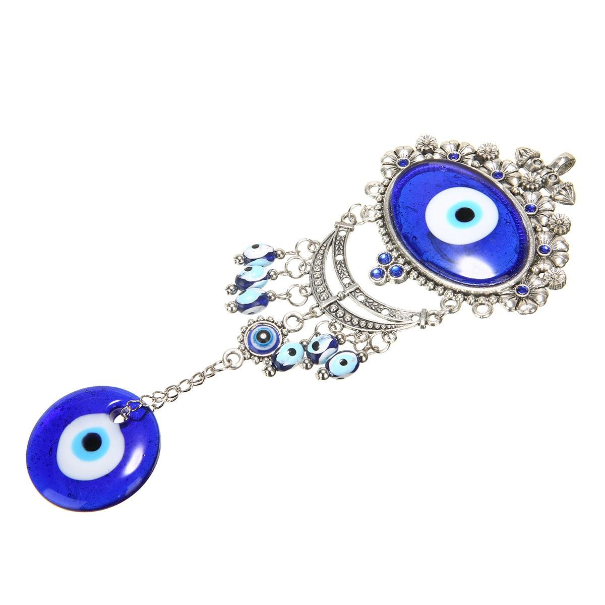 Turkish Blue Evil Eye Wall Hanging Ornaments Nazar Beads Glass Amulet Pendants ,Blessing Protection Home Decoration Lucky Pendant Charm