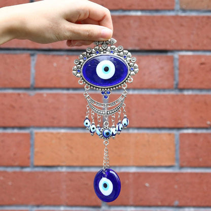 Turkish Blue Evil Eye Wall Hanging Ornaments Nazar Beads Glass Amulet Pendants ,Blessing Protection Home Decoration Lucky Pendant Charm